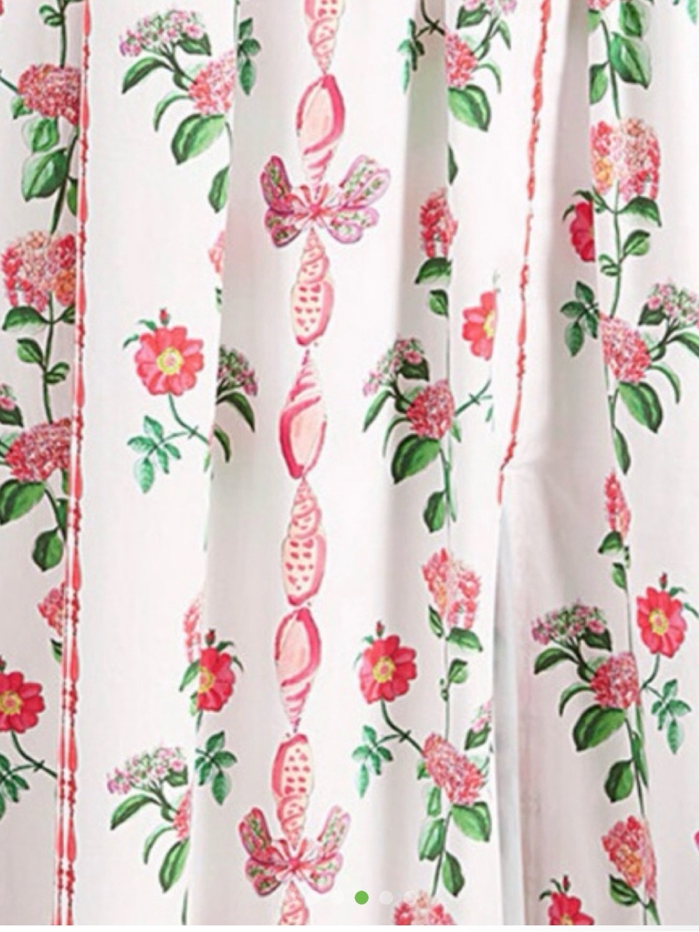 Hill House Addie Dress White Floral Halter Maxi Dress with Pink & Green Print - Picture 3 of 5